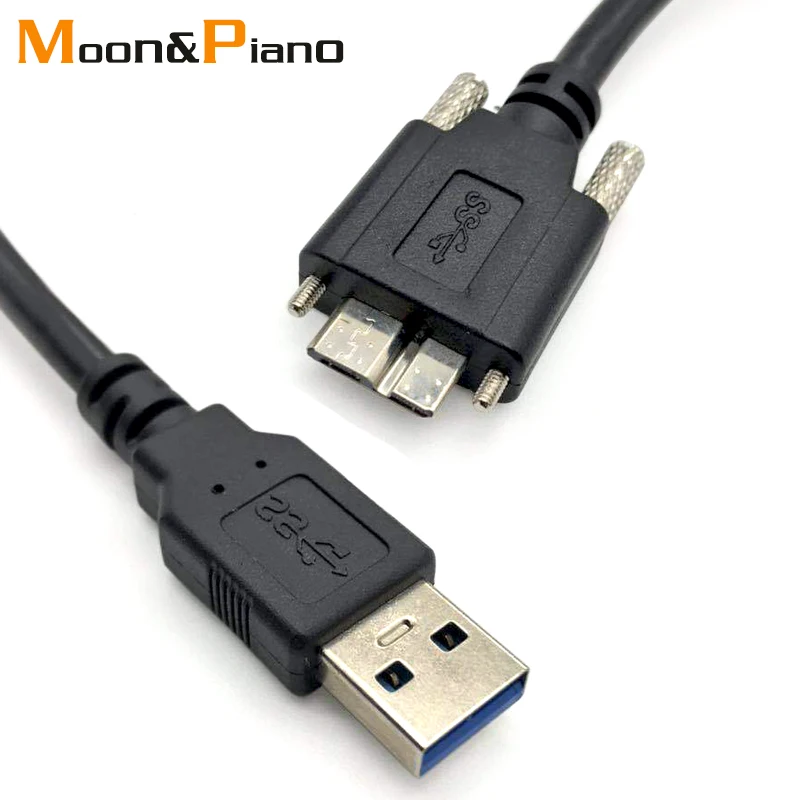 Industrial Camera Wire 3.0AM to MicroB USB 3.0 Cable High Quality Male to Male With Locking Screws 0.6m 1m 1.5m 3m 5m Wire