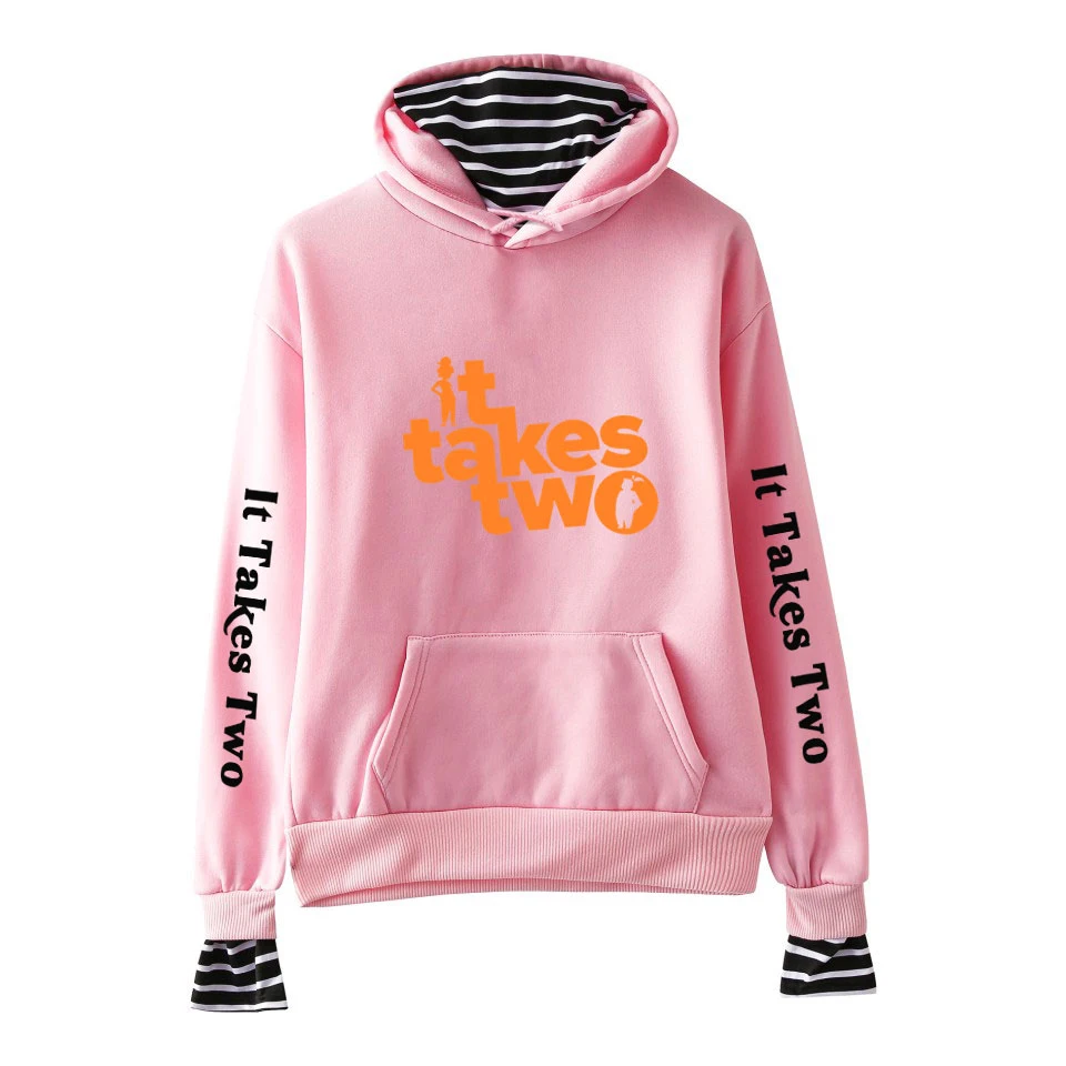 It Takes Two Fake Two Hoodie Piece Female  Hoodie Long Sleeve Sweatshirt Harajuku Streetwear Fashion Autumn New