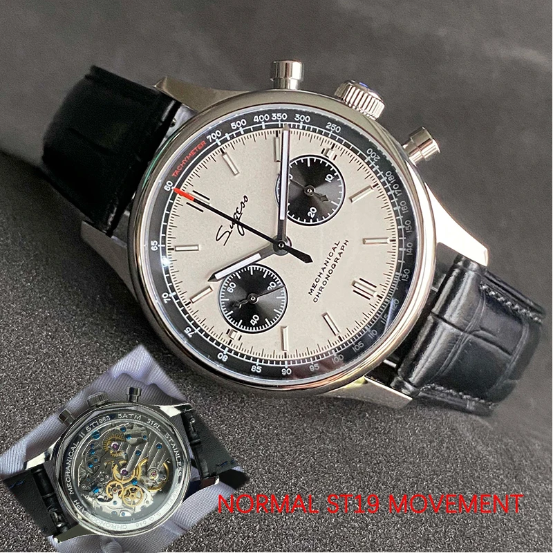 Limited Edition Officiële Pilot Mechanisch Horloge Chronograaf ST19 Originele Militaire 40Mm Mannen Horloge Mechanische Panda Horloges