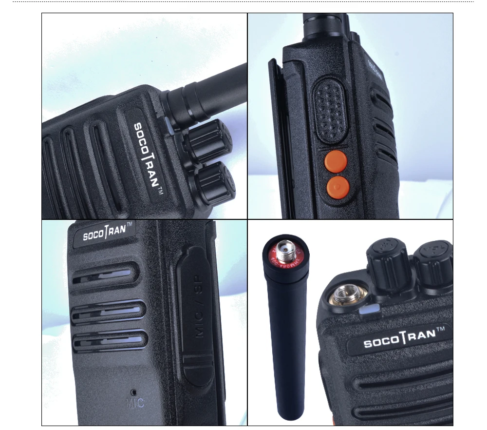 2PCS Portable Two Way Ham Radio Walkie talkies Outdoor Handheld UHF Security Rechargeable Li-ion Battery VOX Long Range 1 Pair