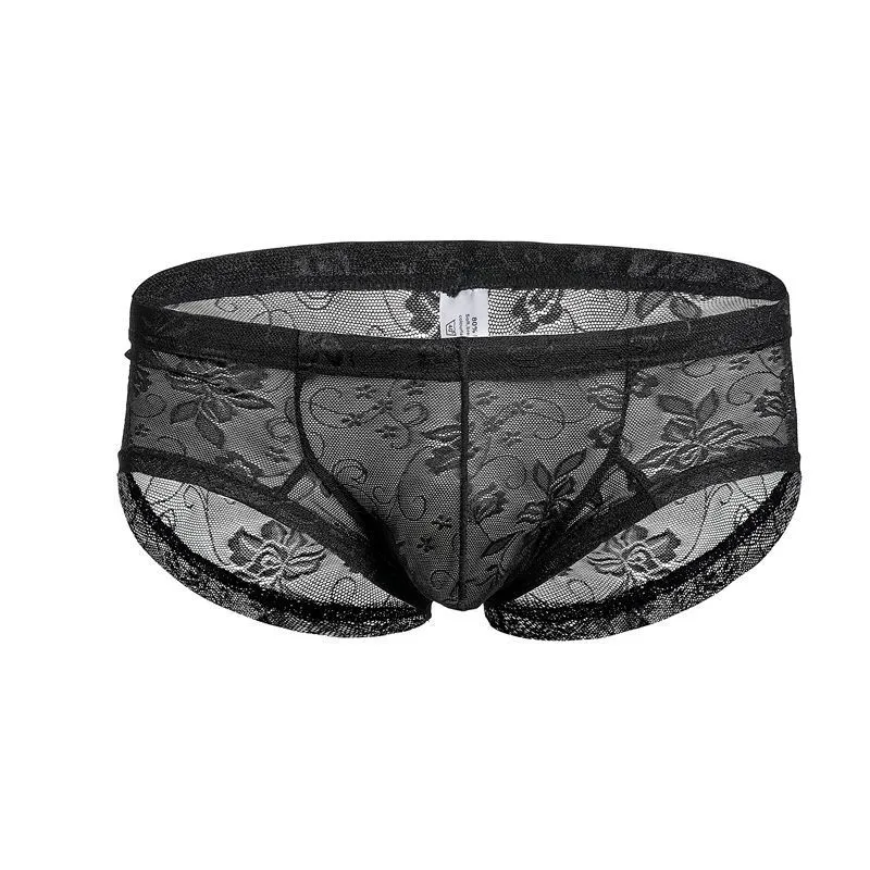 

Sexy Underwear Men Boxershorts Sexy Underpants Breathable Mesh Lace Floral Gay Underwear Cueca Masculina Boxers Mens Panties