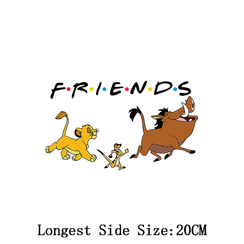 Cartoon The Lion King Heat Transfer Stickers on Clothes Lovely Friends Simba Kids DIY Clothing Patch on Iron Clothes for T-shirt