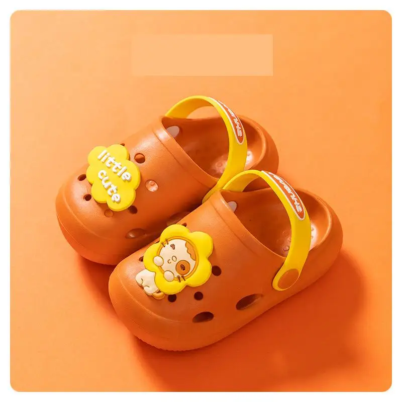 0-5Y Kids Mules & Clogs Summer Boys Girls Sandals Soft Flat Heel Cartoon Non-Slip Beach Slippers Children Garden Shoes C14