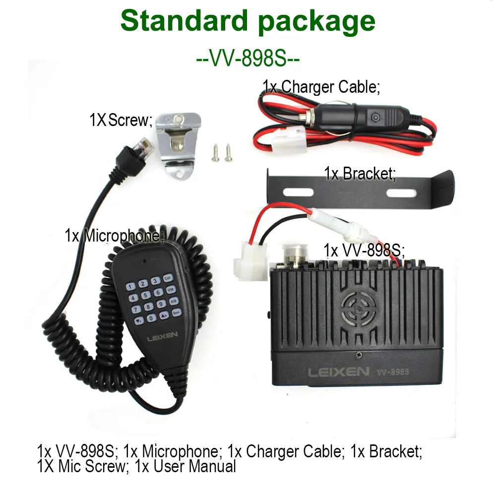 LEIXEN-Dual Band Ham Radio, Transceptor Móvel, Amador, Dois Sentidos, 25W, 144 MHz, 430MHz, VV898S