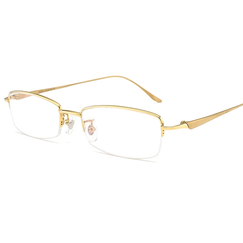 BCLEAR pur titane lunettes cadre hommes nouvelle Prescription demi Semi sans monture carré myopie optique lunettes de bonne qualité