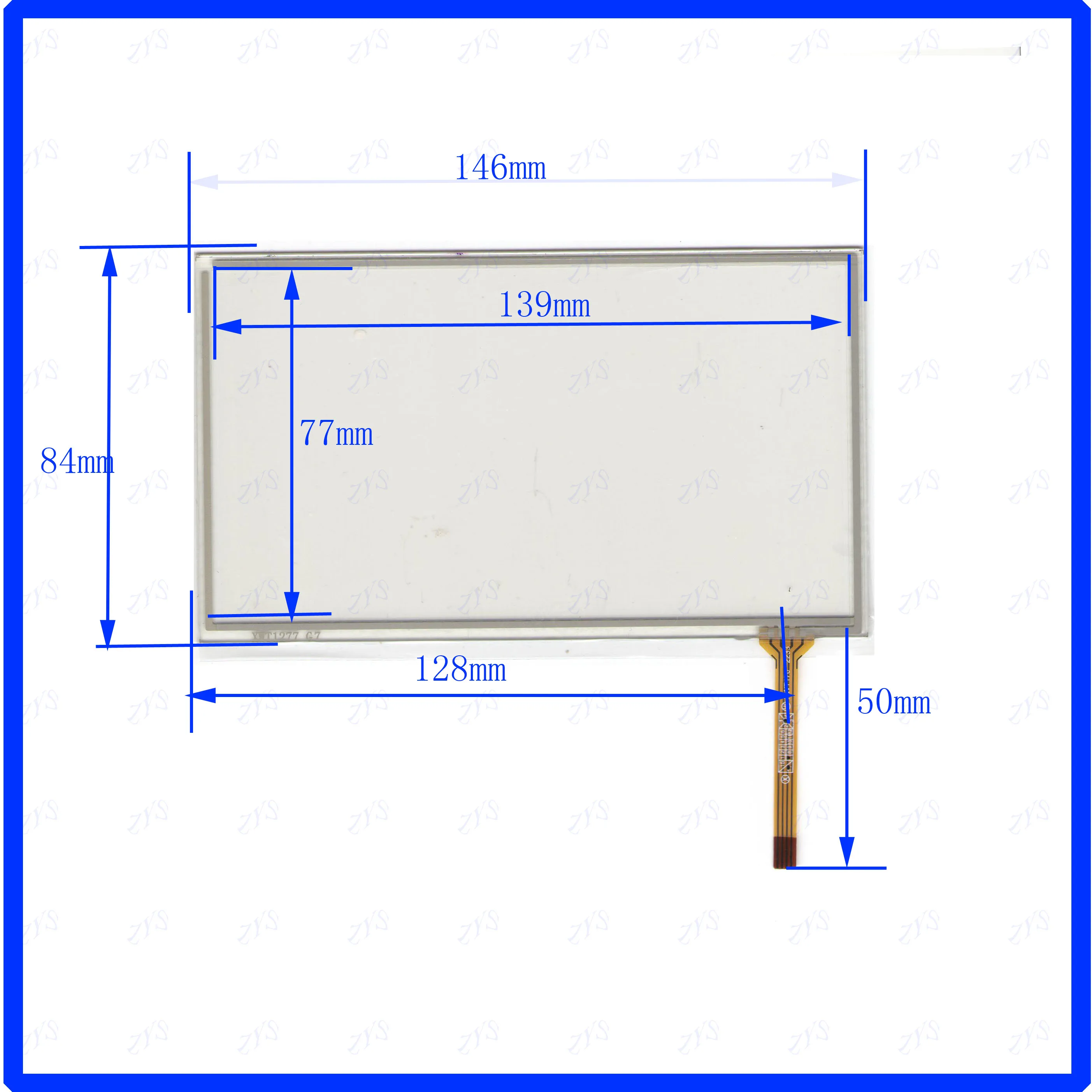 ZhiYuSun TIANMA-603- ZB-142 vehicle 6 -inch resistive touch screen display on the outside flat screen 146*84mm  ZB142