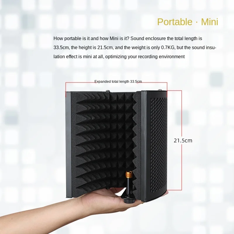 Adjustable Microphone Isolation Shield Cover Wind Screen Pop Filter Foldable For Studio Mic Recording Soundproofing view 5