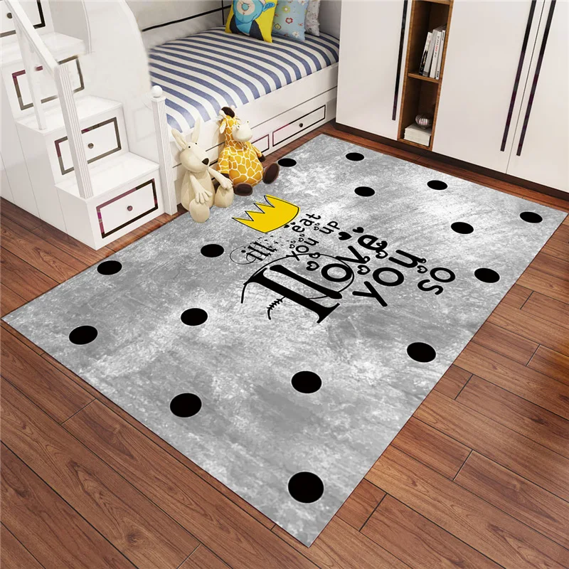 Children's Room Play Crawling Floor Mat Christmas Rugs Cartoon Style Children Carpet Nordic Style Kids Area Rugs CF