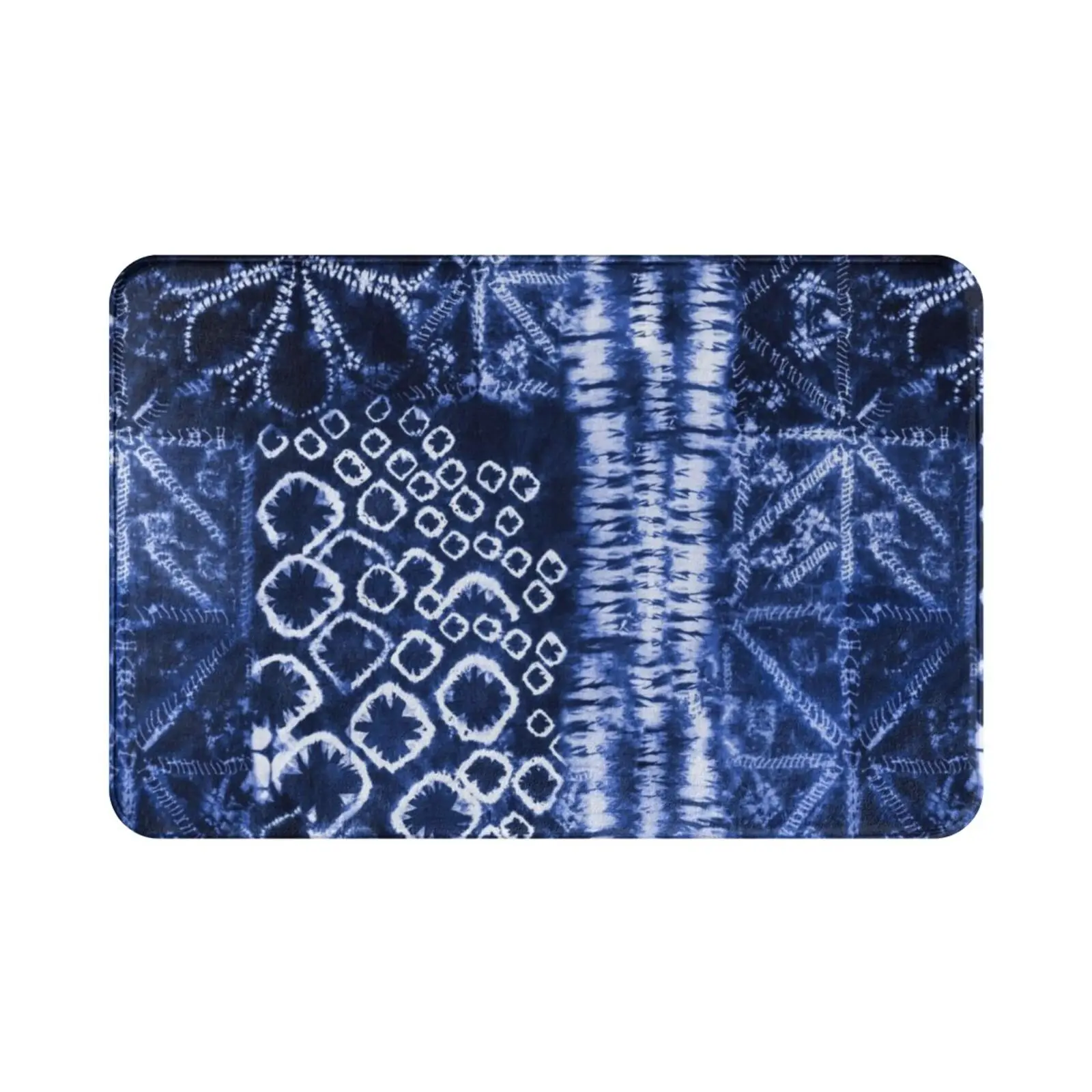 Deep Sea Blue Shibori Tie-Dye Carpet 2599 Carpet Tie Dye Rainbow Acid Swirl Twirl Rollercoaster