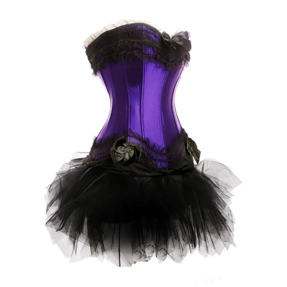 S-6XL Sexy Classic Hot Buy European and American Court Corset Dress Ladies Overbust Corset & Mini Lace Tutu Suit