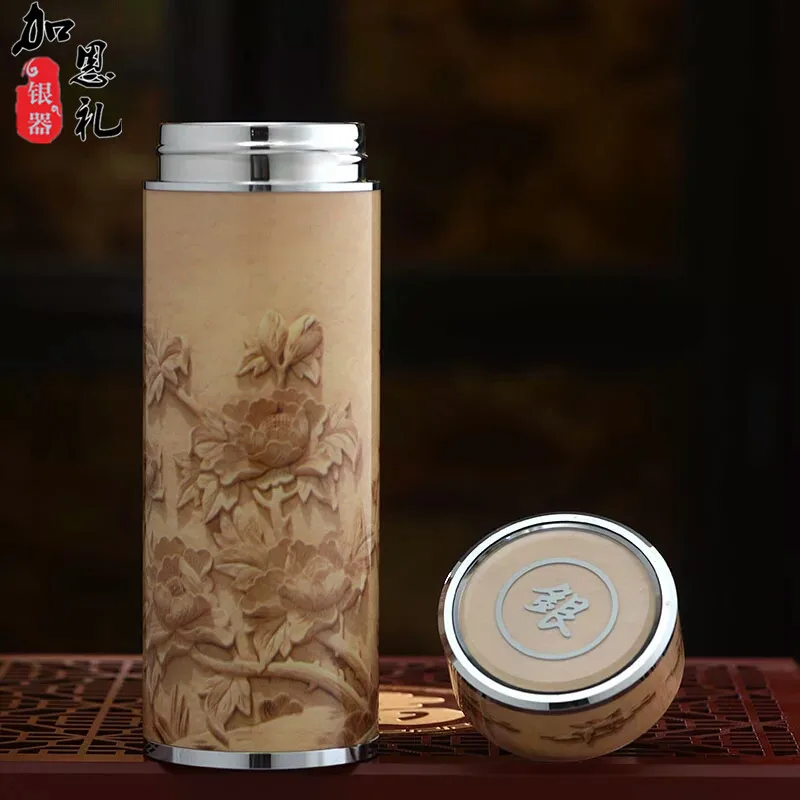 Sterling silver product creative daily fashion sports cup portable stainless steel vacuum flask mug thermos