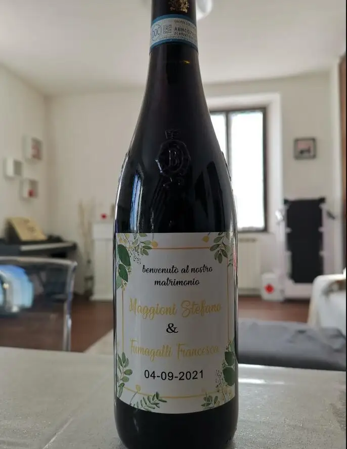 Custom name and date LOGO, personalized stickers, wedding champagne labels, packaging stickers, custom wine bottle labels