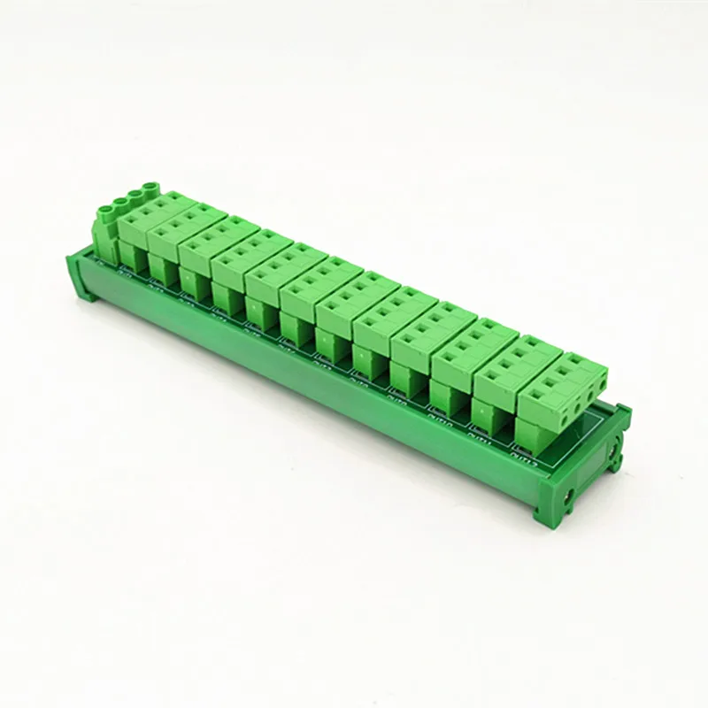 DIN Rail Installation 30A / 300V 12X4 Position Pluggable Terminal Block Distributio Board  Module.