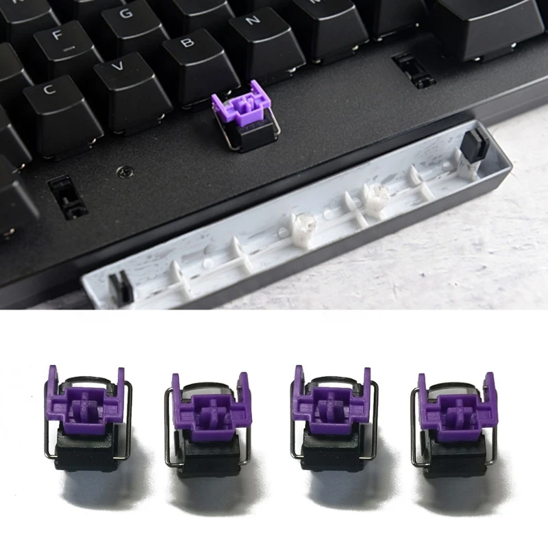 Razer สีม่วง Optical Switches Hot Swap สำหรับ Razer Huntsman Elite Gaming คีย์บอร์ดสวิทช์4Pcs