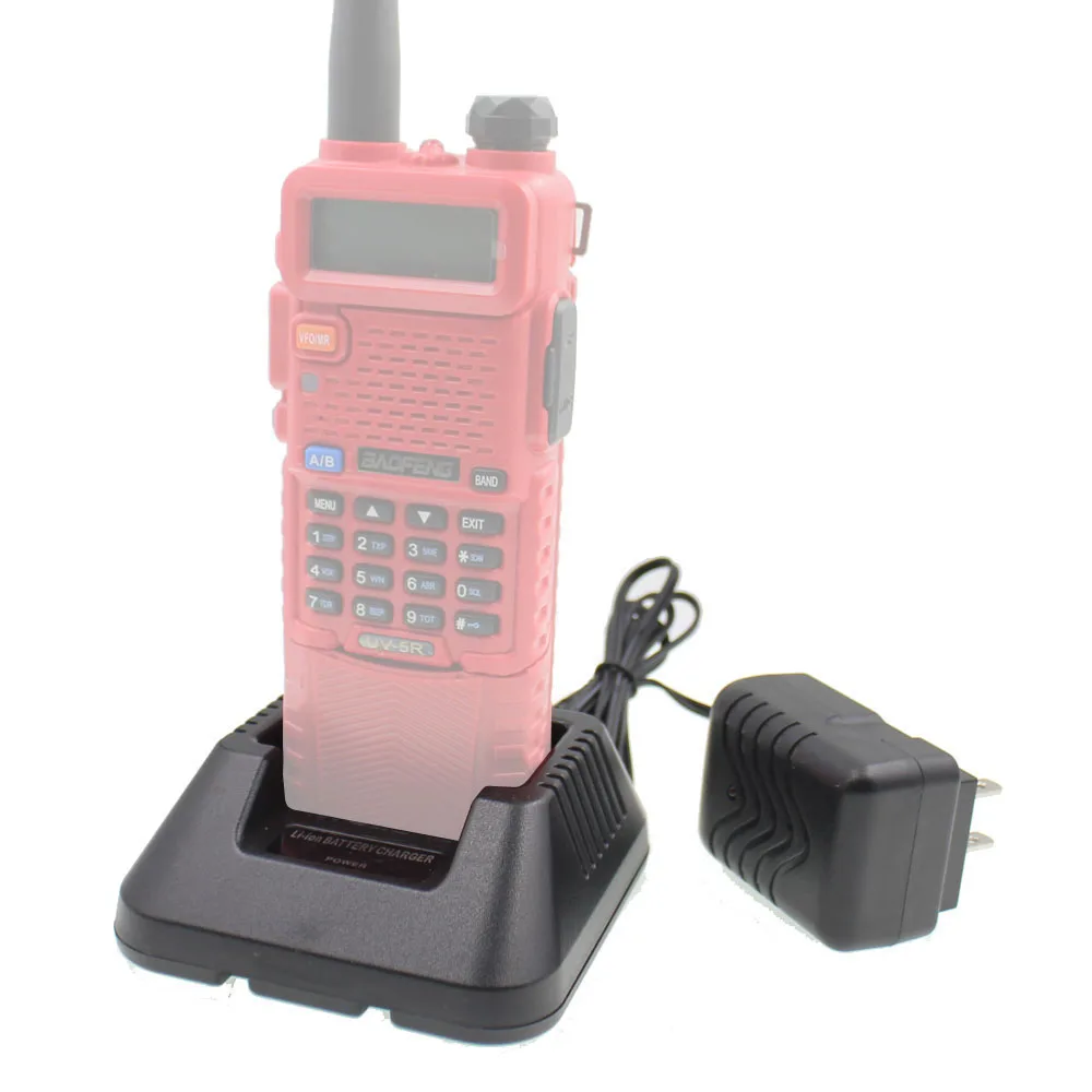 Caricabatterie originale per BAOFENG UV-5R DM-5R UV-5RA Serie UV-5RB Adattatore di alimentazione per radio bidirezionale e desktop per batteria