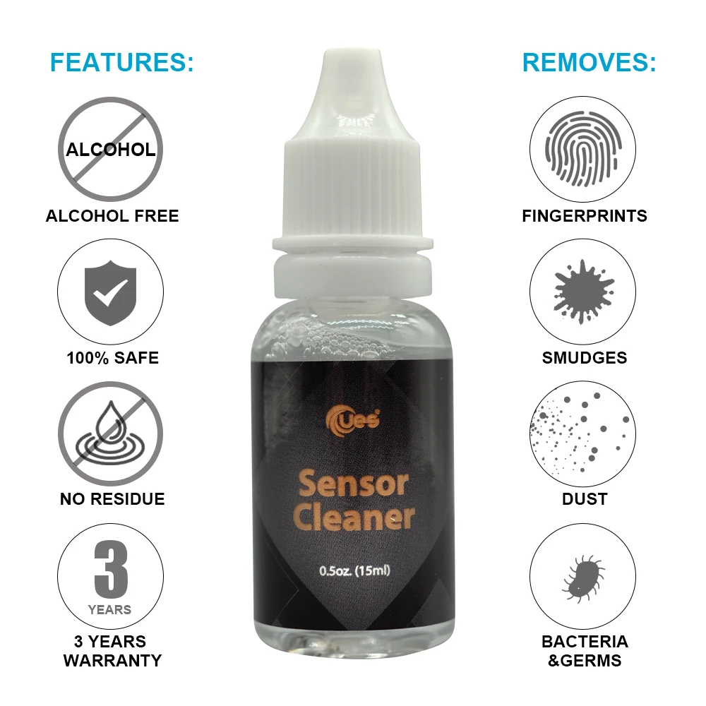 UES Micro 4/3 Camera Sensor Cleaning Kit for Mirrorless DSLR 12mm CCD CMOS Cleaner Liquid for Digital Cameras