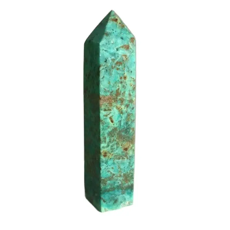 New Arrivals Spiritual Healing Crystals Tower Natural Green Blue Turquoise Point Crystal Wand For Sale