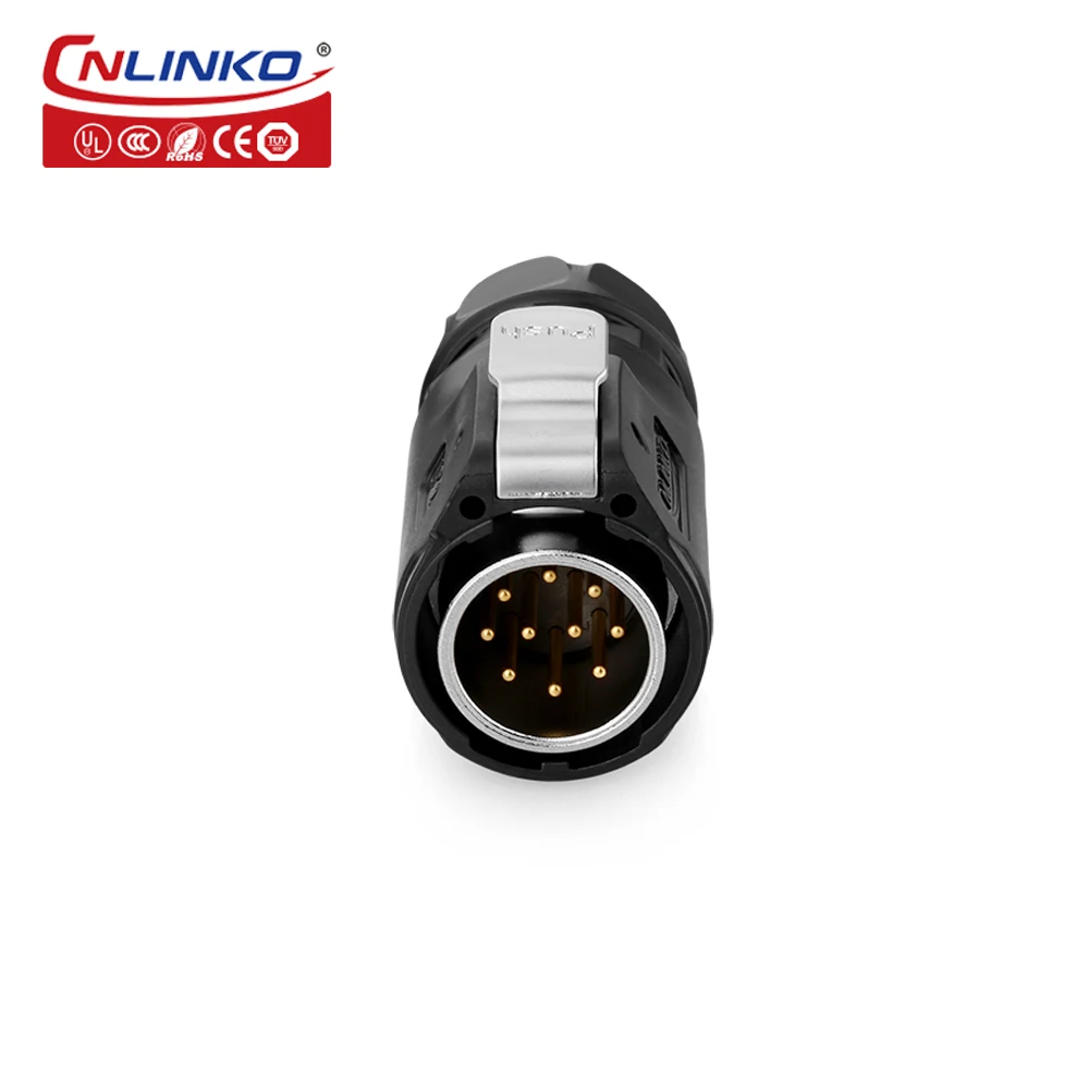 CNLINKO M24 PBT Plastic 10 12 19 24 Pin Outdoor Multi Core AC DC IP68 Waterproof Connector Power Signal Male Female Wire Adapter