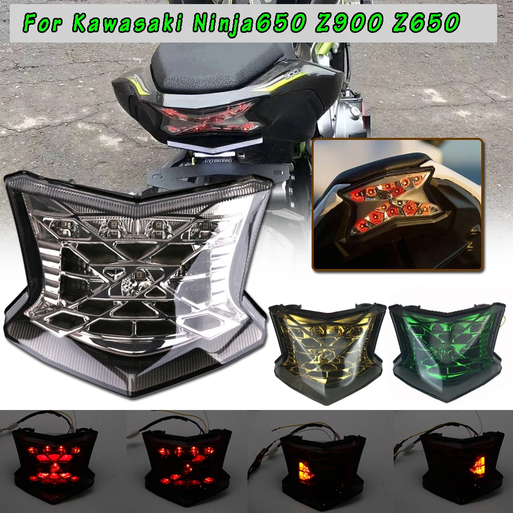 

For Z900 Z650 Ninja650 Ninja 650 ZH2 Z H2 Tail Light Taillight LED Integrated Lights Brake Blinkers Turn Signals 2017-2023