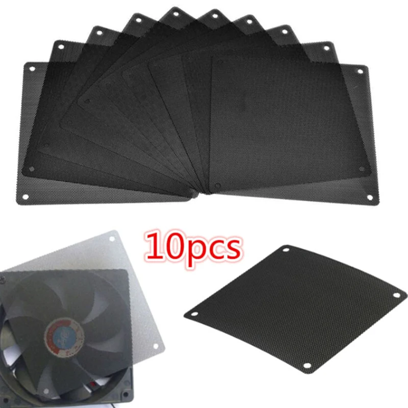 10Pcs 120mm PVC PC Fan Dust Filter Dustproof Case Computer Cooler Cover Mesh