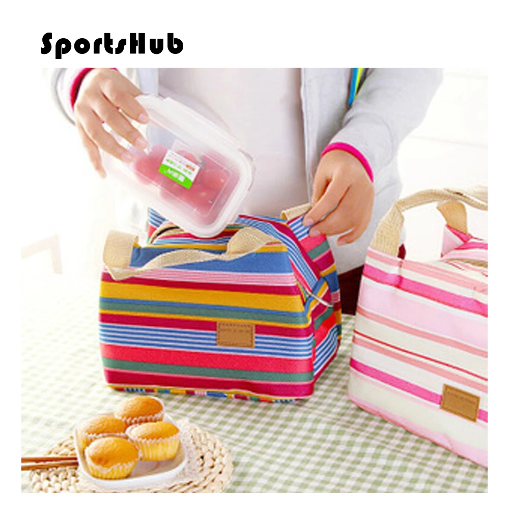 SPORTSHUB Ultra-light Thermal Lunch Picnic Bag Insulated Cooler Ice Bag Lunch Box Warmer Camping Kit Hand Lunch Pouch NR0081