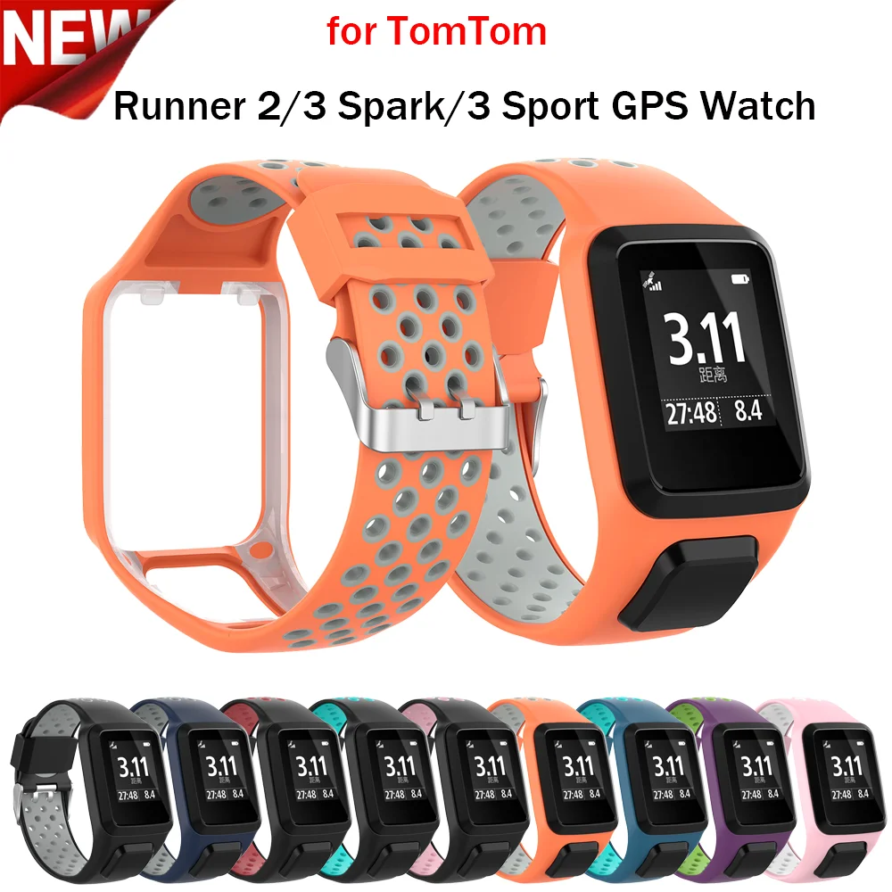 Correa de reloj deportivo para Tomtom Runner 3/2, pulsera inteligente de silicona para Tomtom Adventurer/Golfer 2/Spark/3 Music