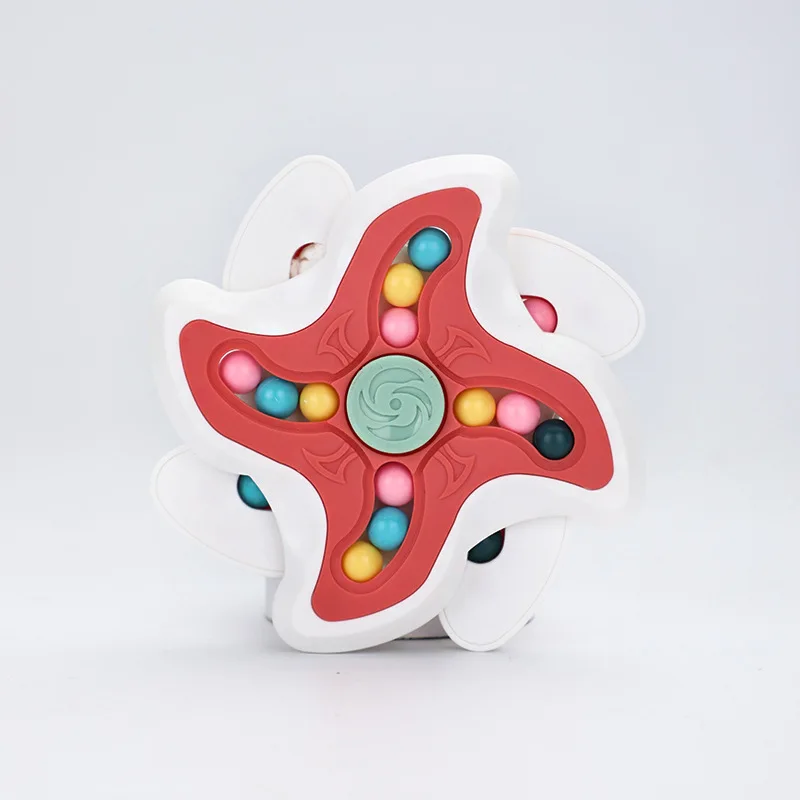 Rotating Magic Bean Cube Stress Relief Spin Bead Puzzles Spinner Magic Fingertip Toy For Children's Educational Intelligence Toy