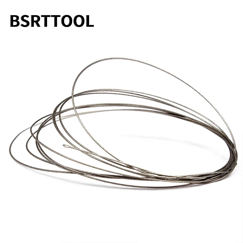 BSRTTOOL 0.3/0.6Mm Alat Pemotong Pisau Gergaji Kawat Berlian Pelat Listrik Ampelas Peralatan Potong Tangan Diy untuk Kayu Marmer Batu Kaca