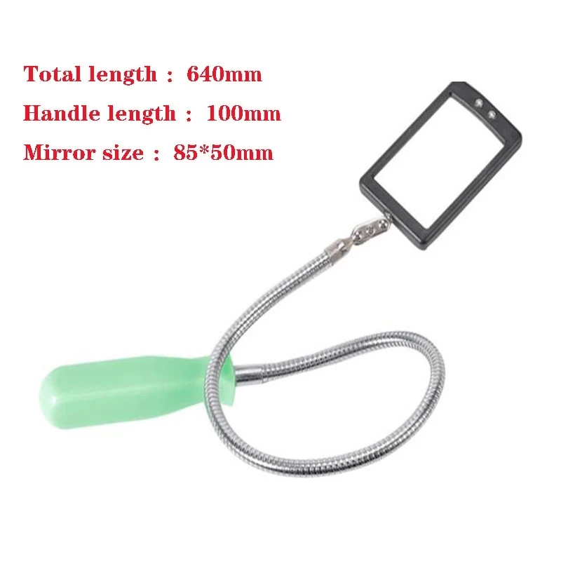 Auto LED Light Extendible Inspection Mirror Endoscope Car Chassis Angle View Automotive Telescopic Detection Tool Equipment