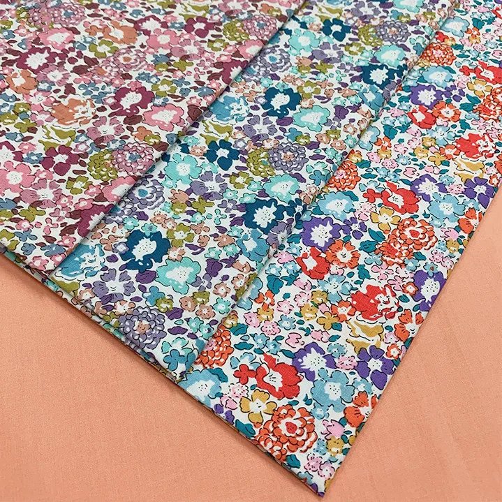 145x50cm Cotton Small Flower Fabric DIY Clothes Women's Handmade Children's Clothing  Cloth