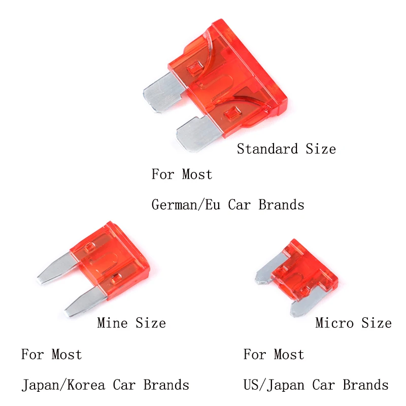 20pcs Car Fuse High Quality Auto Assorted Mini Standard Blade Fuse Set 5A 7.5A 10A 15A 20A 25A 30A 40A For Car Motorcycle