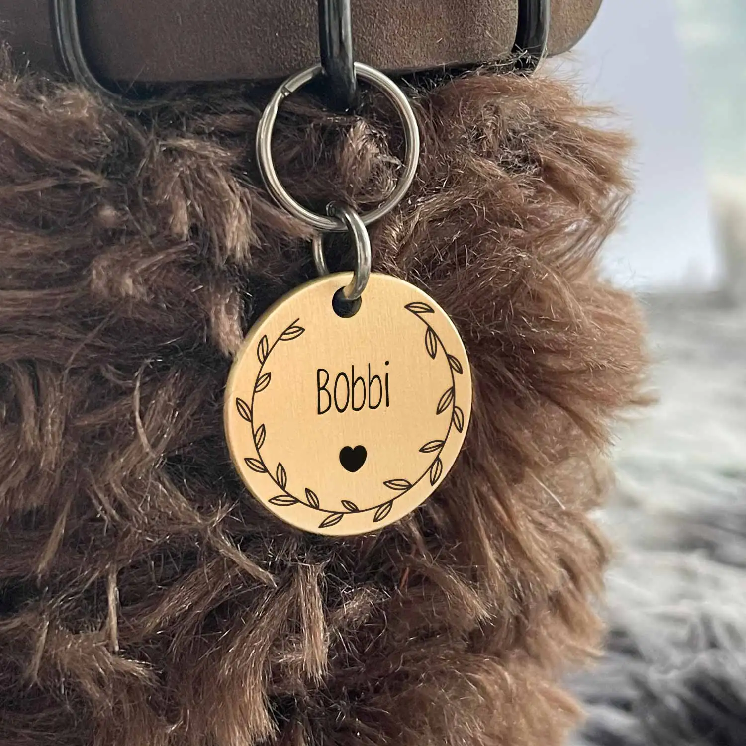 006 Cats Dogs ID Tags Flower Wreath Custom for Small and Large Pet Collar Accessories Name Charm Engraved Double Sided