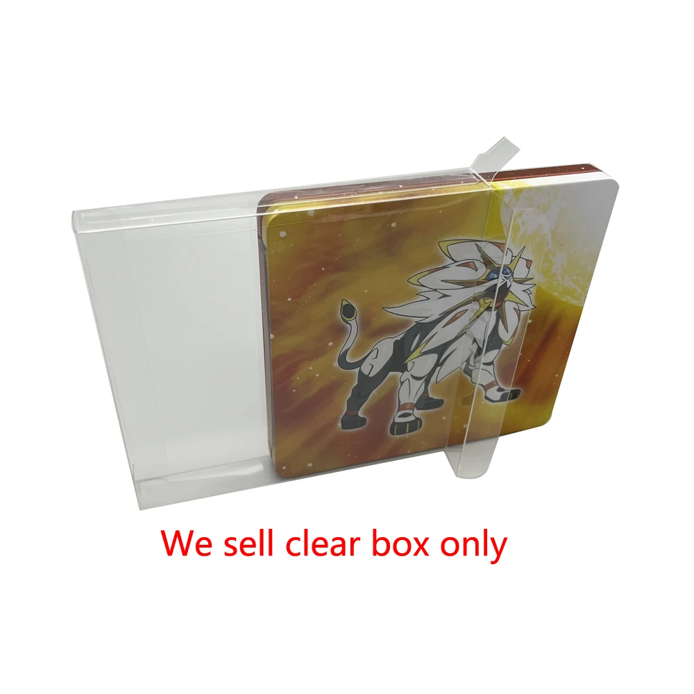 

High quality PET protective box For 3DS tin metal box game plastic transparent Collection Display Box