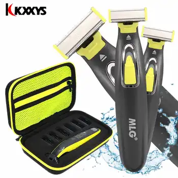 MLG USB Şarj Edilebilir Su Geçirmez Yıkanabilir Şarj Edilebilir Elektrikli Tıraş Makinesi Sakal Jilet Vücut Düzeltici Erkek Tıraş Makinesi Saç
