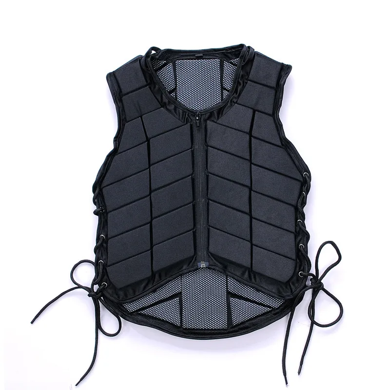 Outdoor Equestrian Vest Safety EVA Padded Horse Riding Vest Body Protector Gear Waistcoat Unisex Black for Adult Men Women Kids