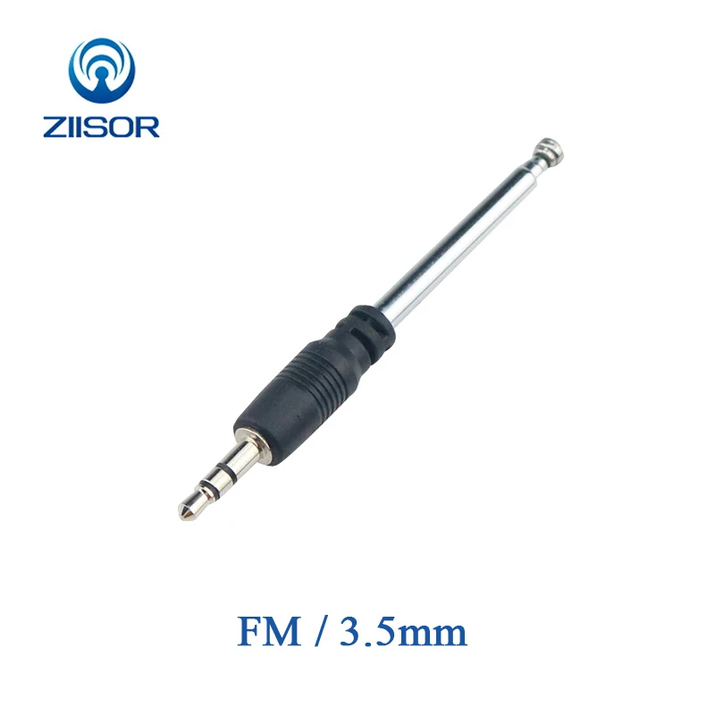 2pcs FM Radio Antenna Mobile Phone Cellphone Radio Telescopic Retractable Antena 3.5mm Jack Aerial Ziisor Z200-B100YB