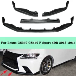 For Lexus GS350 GS450 F Sport 4DR  2013-2015 Car Front Bumper Splitter Lip Body Kit Spoiler Diffuser Protector Cover Guard 3PCS