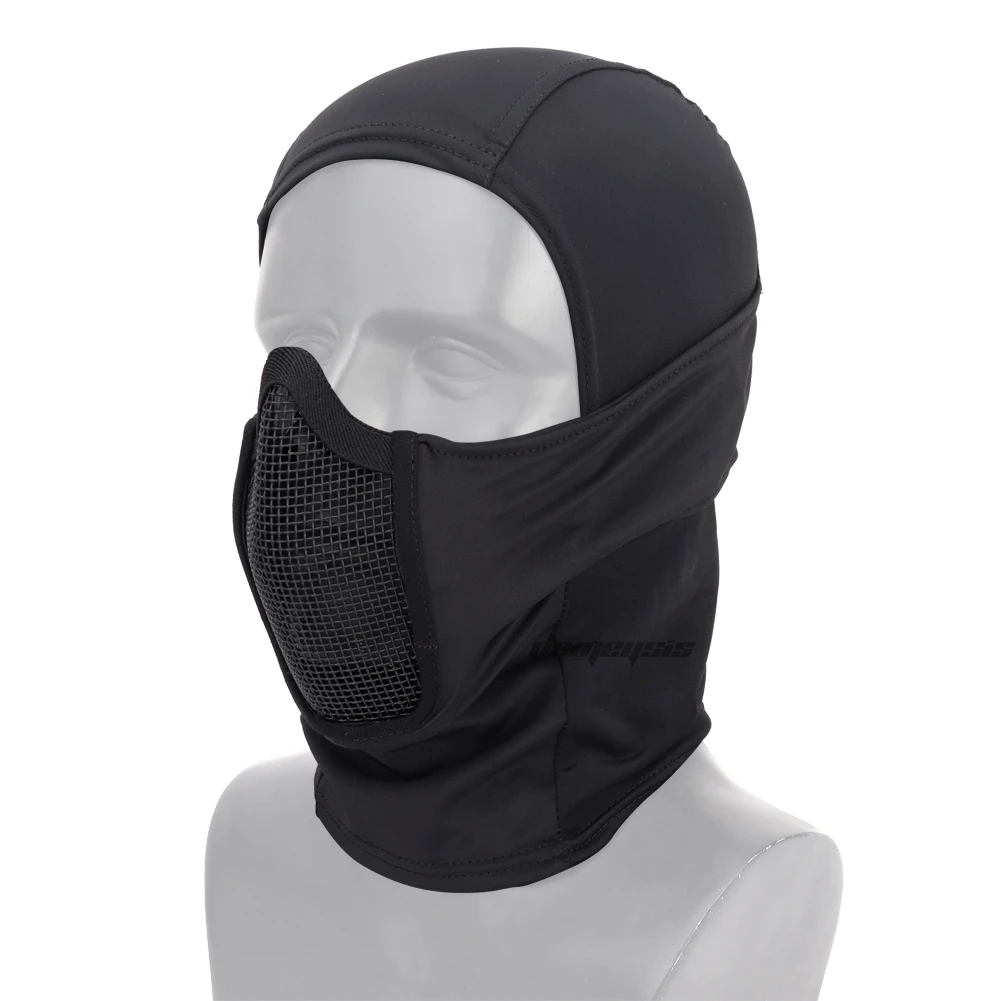 Taktische Vollgesichts-Stahlgeflechtmaske Jagd Airsoft Paintball Maske Kopfbedeckung CS Spiel Motorrad Schießen Radfahren Schutzmasken – Detail 16