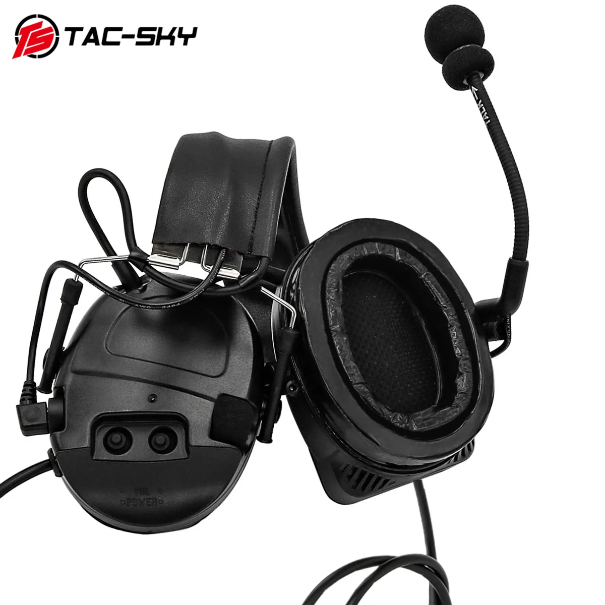 TAC-SKY COMTA I Silicone Noise Cancelling Headphones Tactical Dual Communication Hunting Equipment Protective Earmuffs BK