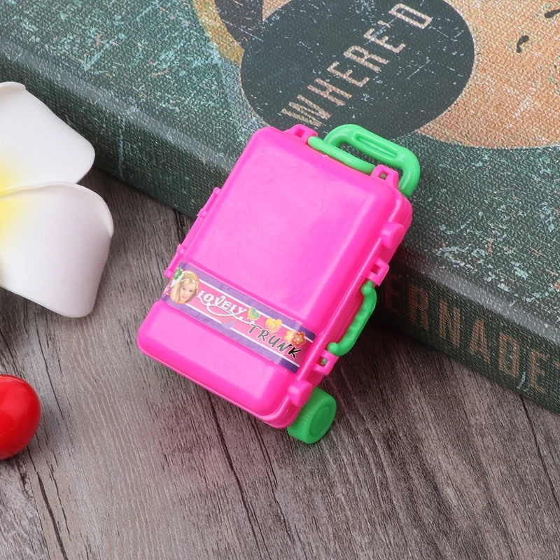 Fashion Travel Suitcase Accessories Kids Luggage for barbie 54DF