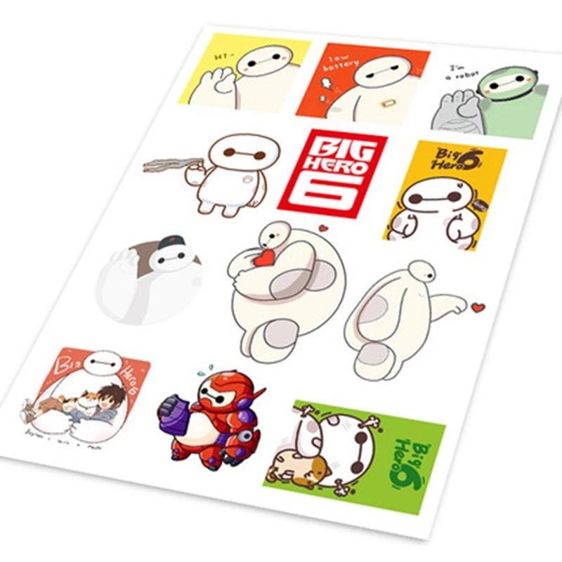 Noizzy Big Hero 6 Baymax สติกเกอร์รถการ์ตูนอะนิเมะอัตโนมัติจักรยานรถจักรยานยนต์หมวกกันน็อกสติ๊กเกอร์ Ipad Imac แล็ปท็อปถ้วยกระเป๋าเดินทางจัดแต่งทรงผม