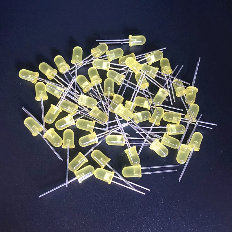 Kit assressentide diode électroluminescente LED, blanc, vert, rouge, bleu, jaune, orange, rose, violet, chaud, bricolage, 5mm, 100 pièces