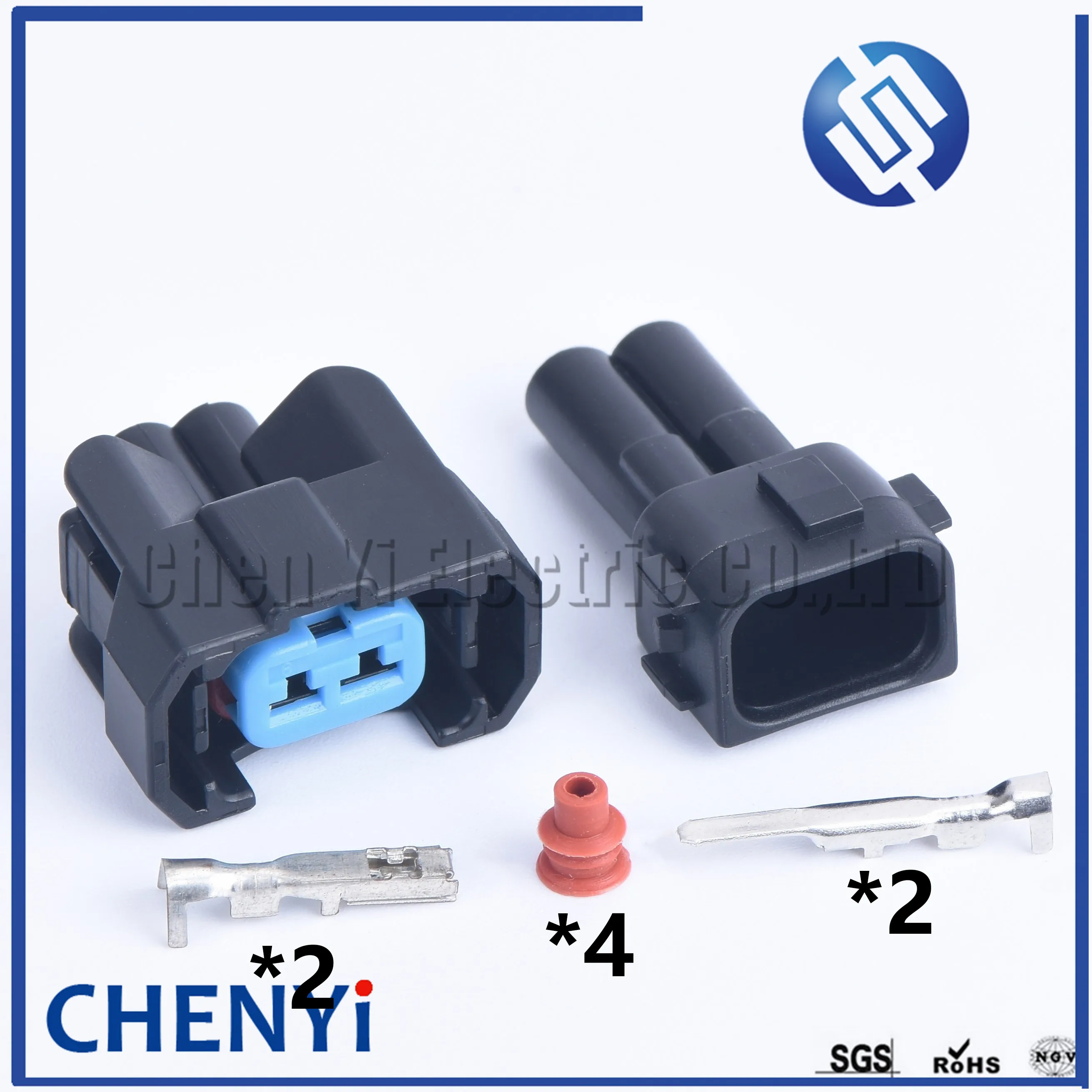 5 Set 2 Pin Auto Fuel Injector NH1 OBD2 Waterproof Wire Connector Car Electrical Plug 6189-0553 1996-2002 For Honda CRV Civic