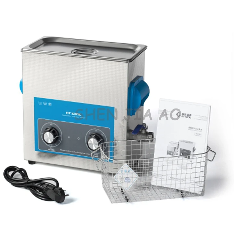 6L Ultrasonic Cleaning Machine VGT-1860QT Glasses Dental Watch Automatic Heated Ultrasonic Cleaner Machine 110/220V