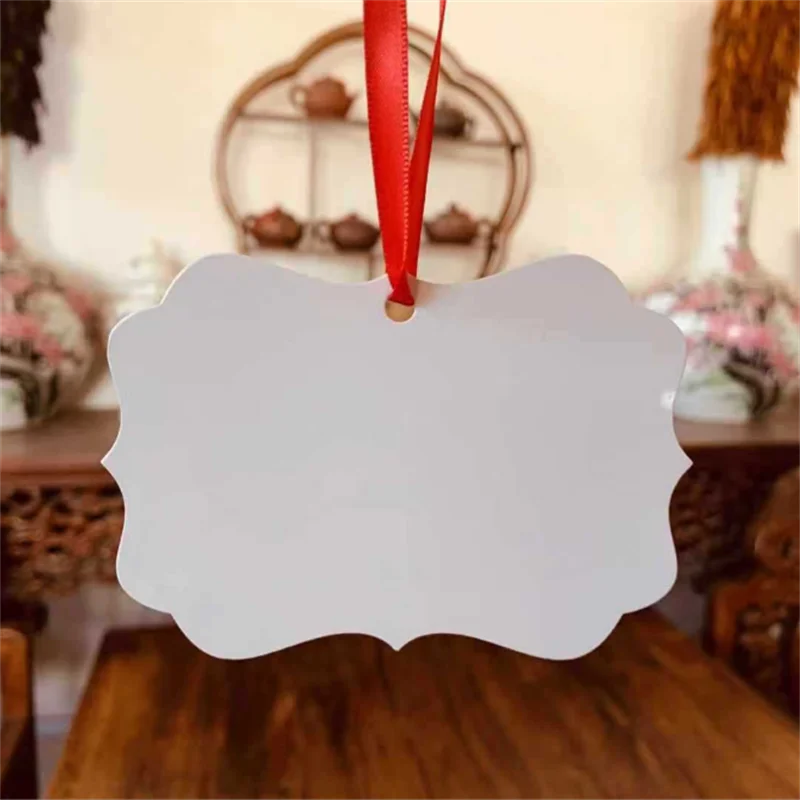 

Free Shipping 30pcs/Lot Sublimation Blank Christmas Decorations Metal Ornaments For Dye Sublimation Printing DIY Craft