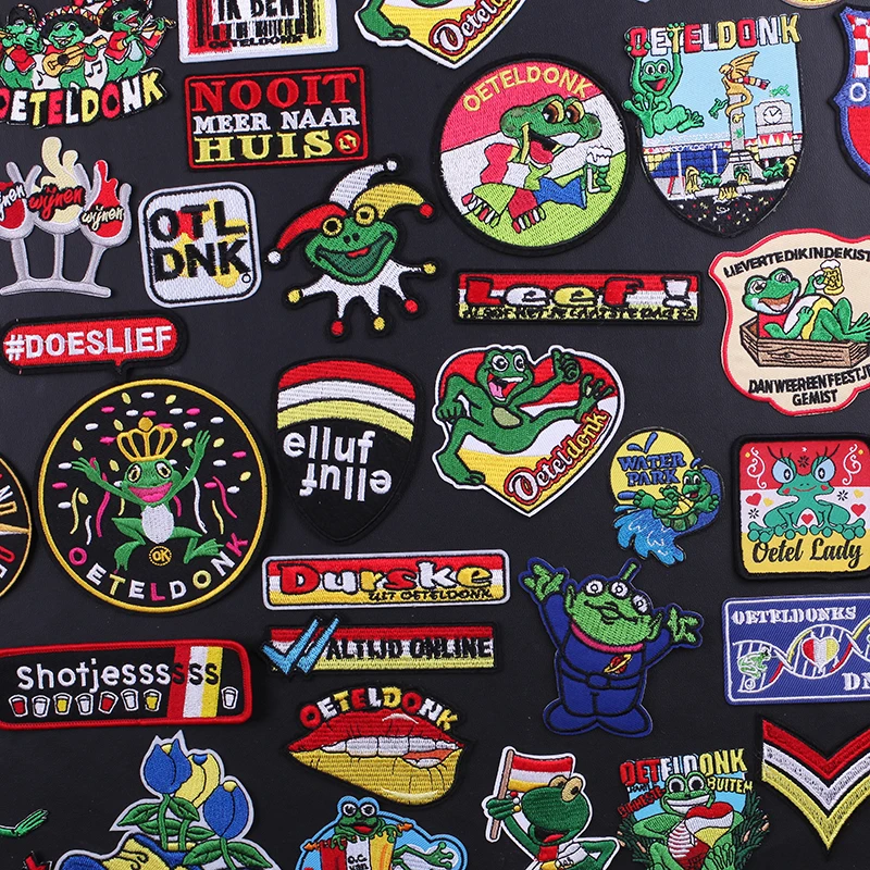 Iron on Patches for Clothes Clothing Stickers Sew on Patches Embroidery Patch Sewing Diy Oeteldonk Emblem Appliques Stripes C