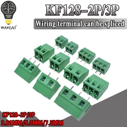 KF128-2P KF128-3P 3.81 5.0 7.5 2.54mm PCB Screw Terminal Block Splice Terminal KF120-2.54 DG308 MG128