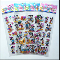 6PCS Cute Mickey Mouse Minnie Stickers For Kids Cute Anime Stickers Luggage Notebook Scrapbooking Sticker hot sale