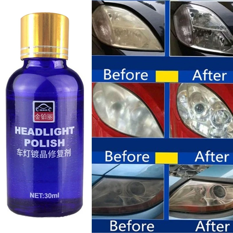 30ML Auto Car Headlights Liquid Repair Agent Ceramic Coat Super Hydrophobic Glass Polishing Coating Headlight Cleaning Kit