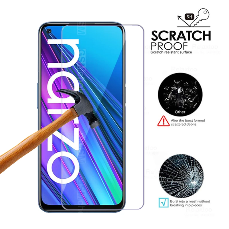 2Pcs For Realme Narzo 30 5G Glass Phone Screen Protector LCD Film Cover On Realme Narzo 30A 30 Pro Tempered Glass